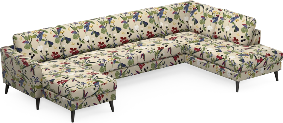 Bridge - 3-sits soffa med schäslong vänster och divan höger - Flerfärgad