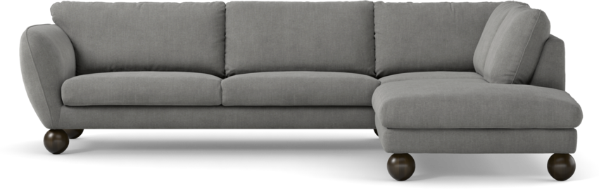 Madison Lux - 3-sits soffa med divan höger - Grå