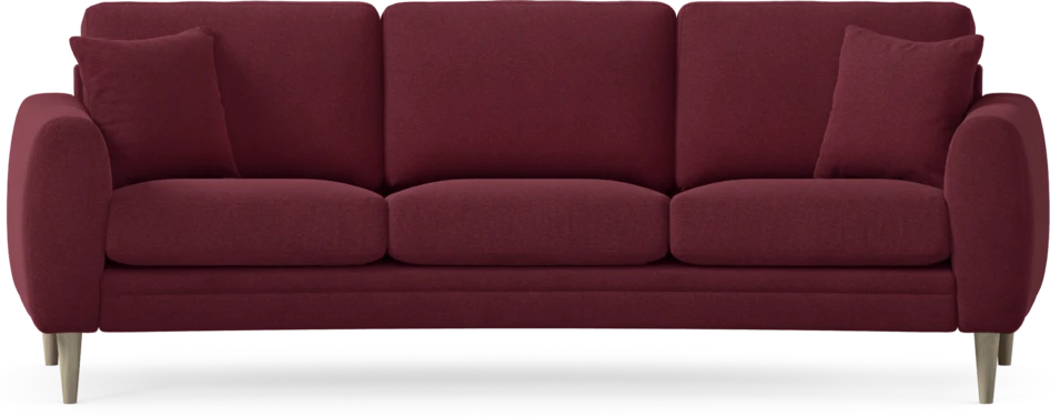 Eden - 3-sits soffa svängd - Röd