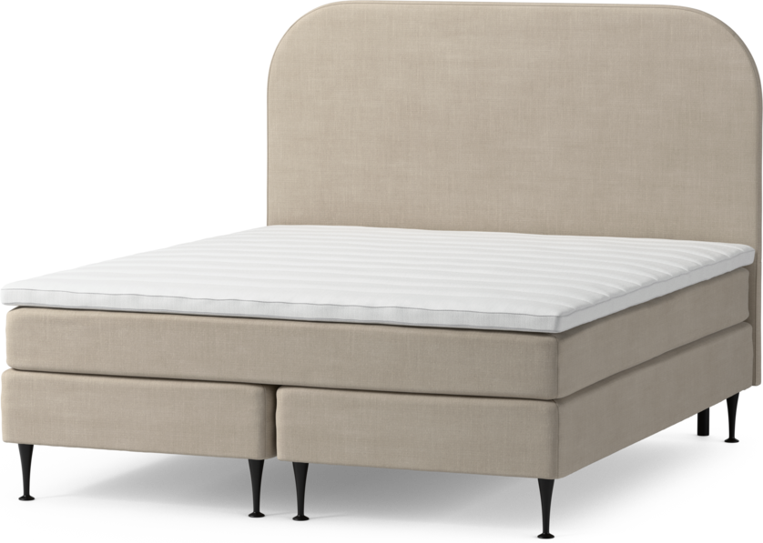 Roma Family - Kontinentalsäng, dubbelsäng med bäddmadrass och sänggavel slät, B 160-180