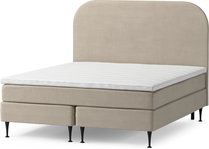 Roma Family, Kontinentalsäng, dubbelsäng med bäddmadrass och sänggavel slät, B 160-180