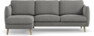 Madison Lux - 2-sits soffa med schäslong vänster - Grå
