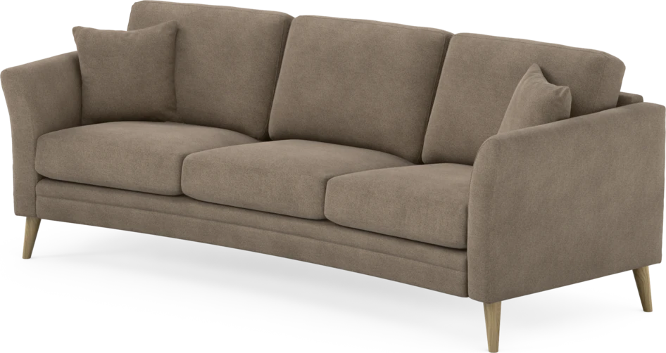 Eden - 3-sits soffa svängd - Brun