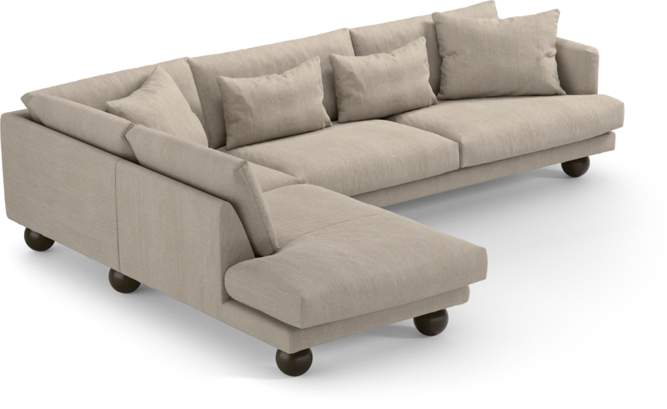 Harper - 3-sits soffa med divan vänster - Beige