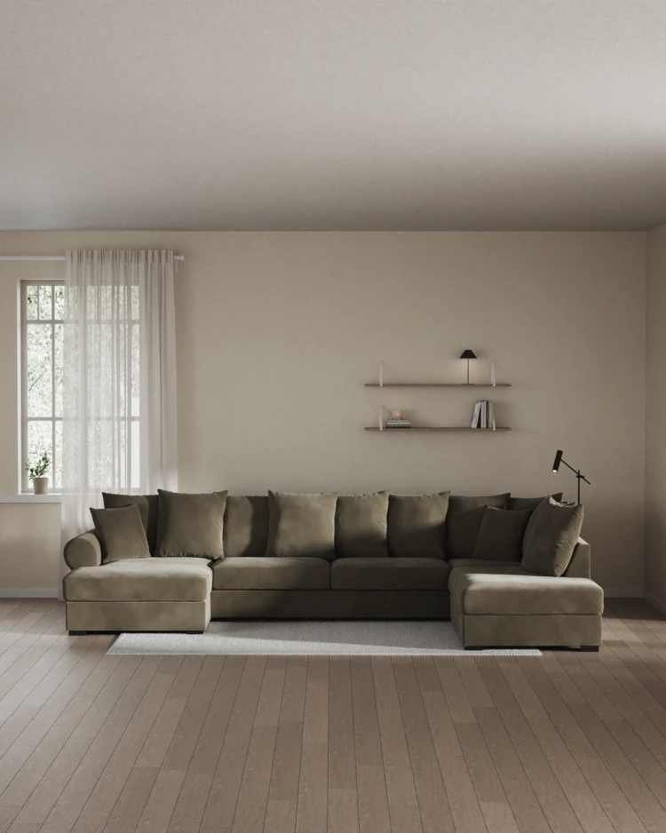Town - 3-sits soffa med divan höger och schäslong vänster - inspiration