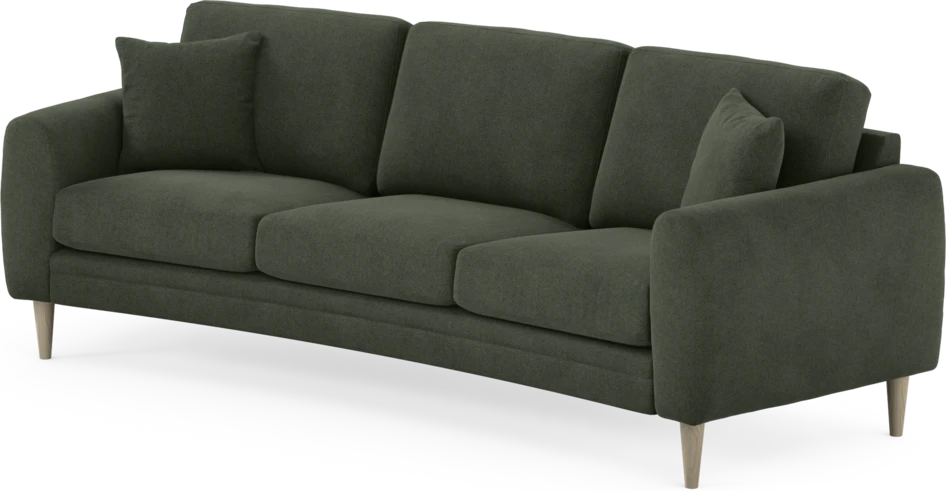 Eden - 3-sits soffa svängd - Grön