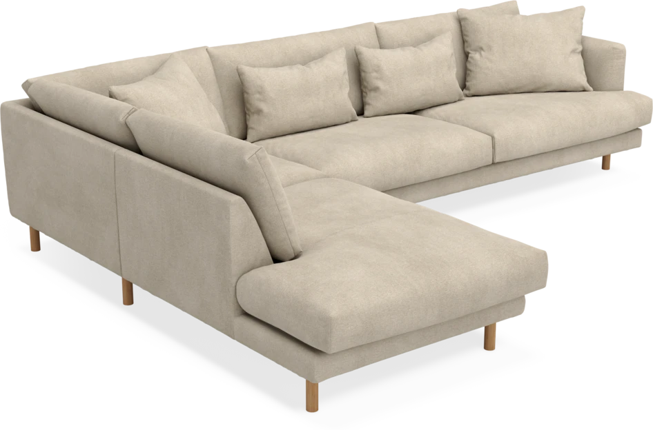 Harper - 3-sits soffa med divan vänster - Beige
