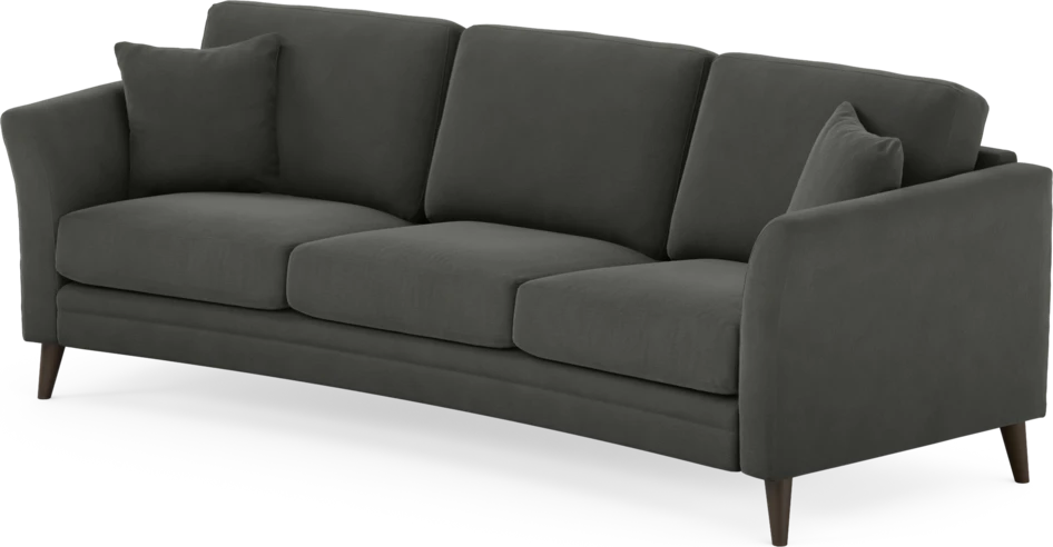 Eden - 3-sits soffa svängd - Grå