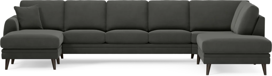 Eden - 3-sits soffa med schäslong vänster och divan höger - Grå