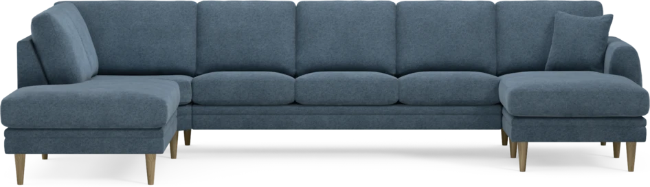 Eden - 3-sits soffa med divan vänster och schäslong höger - Blå