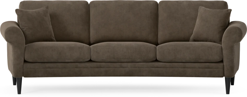 Eden - 3-sits soffa svängd - Brun