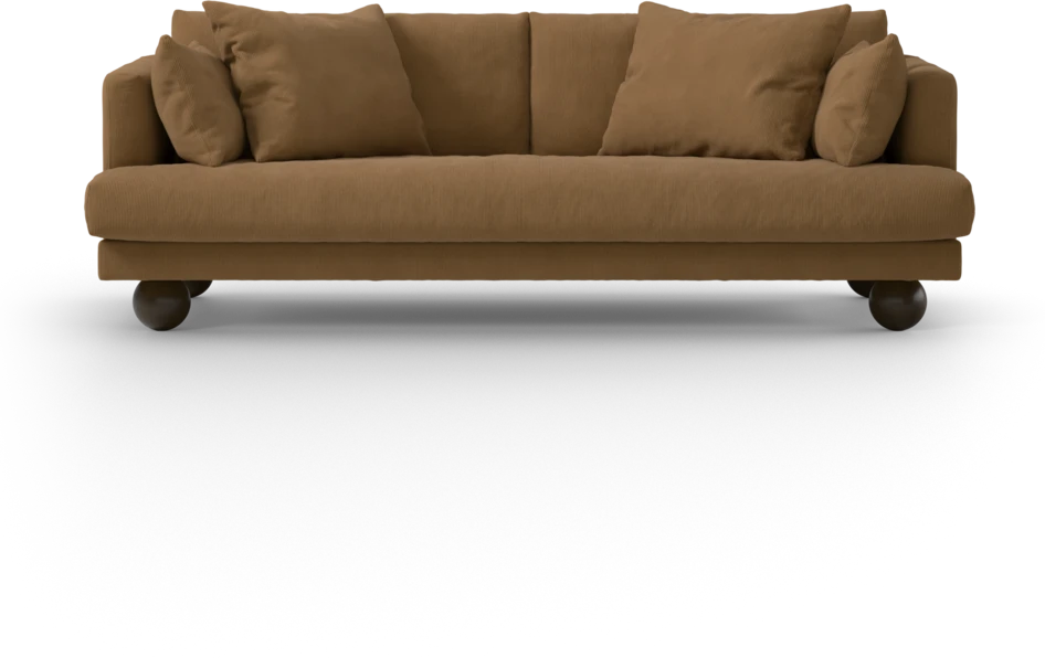Harper - 3-sits soffa, hel dyna - Gul