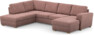 Friday - 3-sits soffa med divan vänster och schäslong höger - Rosa