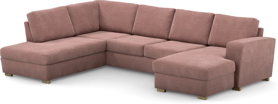 Friday - 3-sits soffa med divan vänster och schäslong höger - Rosa