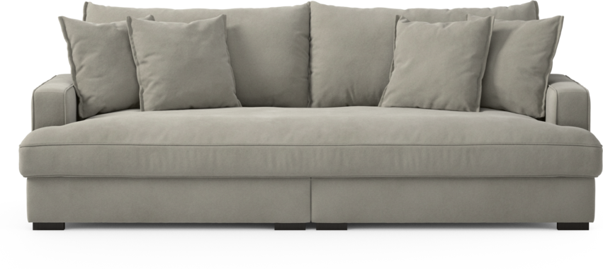 Rossi - 3-sits soffa, hel dyna - Grå