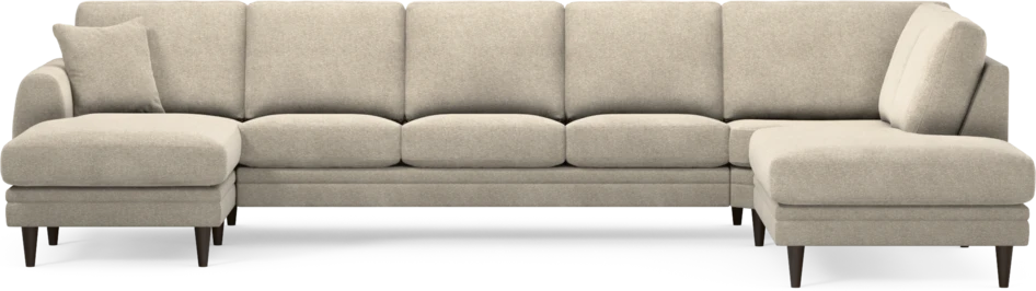 Eden - 3-sits soffa med schäslong vänster och divan höger - Beige