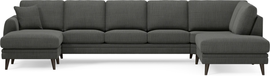 Eden - 3-sits soffa med schäslong vänster och divan höger - Grå