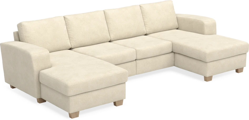 Friday - 2-sits soffa med två schäslonger - Beige