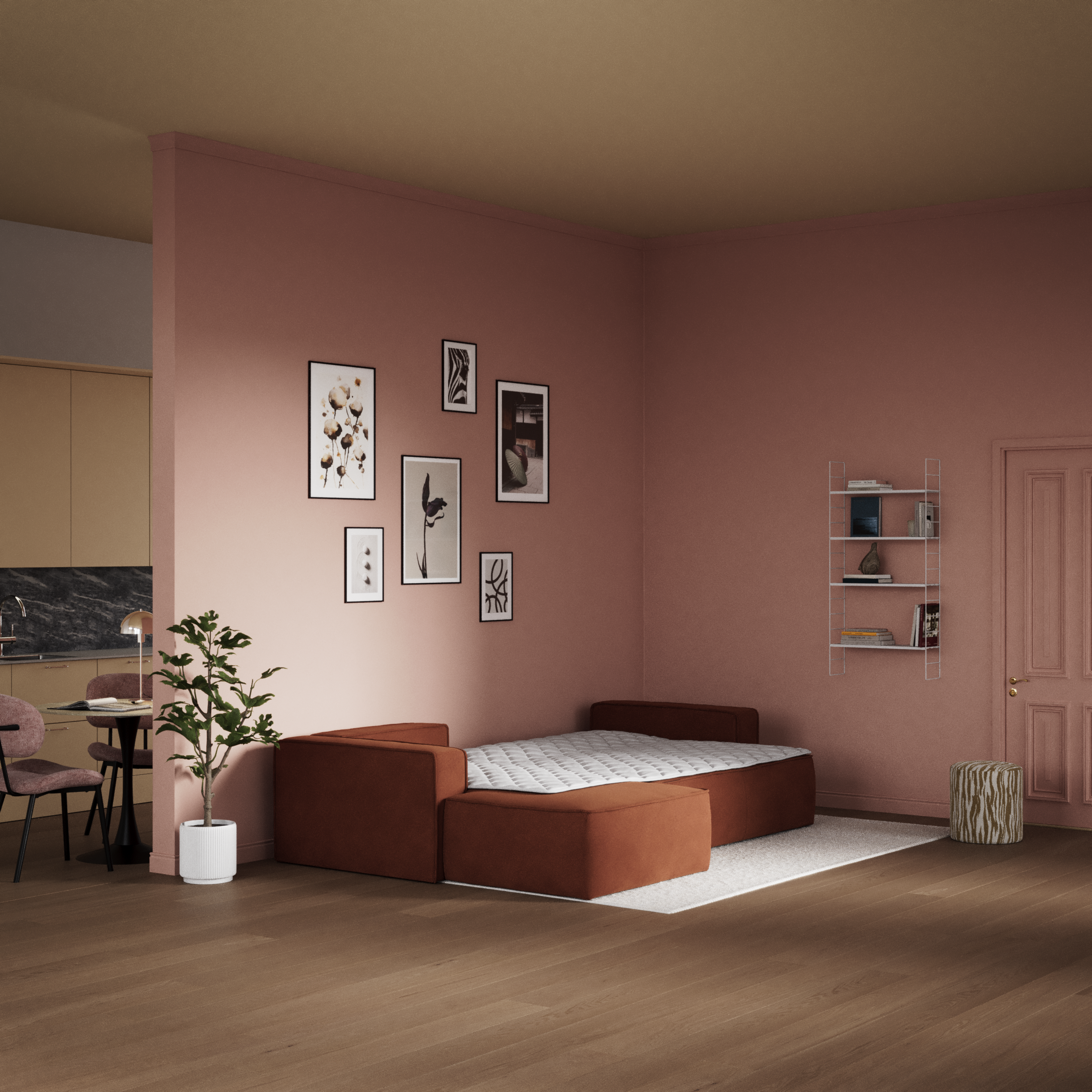 Ide - Bäddsoffa 3-sits med schäslong vänster - inspiration