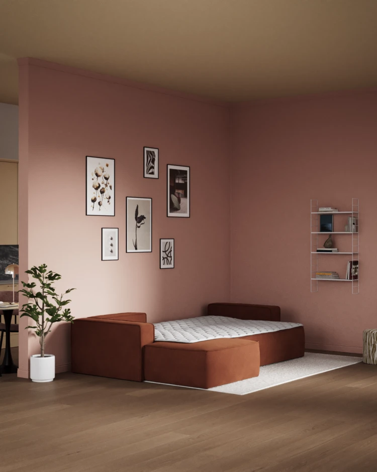 Ide - Bäddsoffa 3-sits med schäslong vänster - inspiration