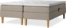 Delux Sense - Ställbar säng, dubbelsäng med bäddmadrass - Beige