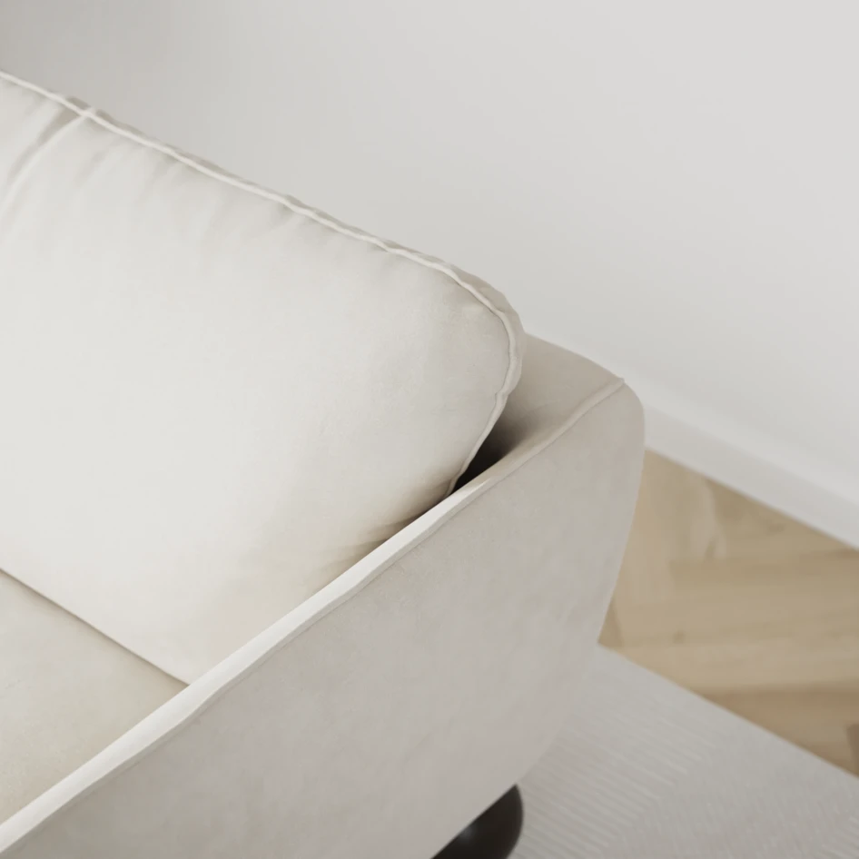 Madison Lux - 2-sits soffa med divan vänster och schäslong höger - Vit