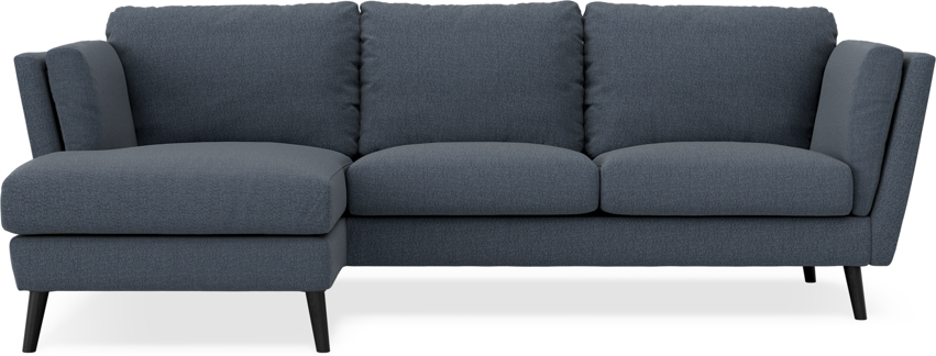 Madison Lux - 2-sits soffa med schäslong vänster - Blå