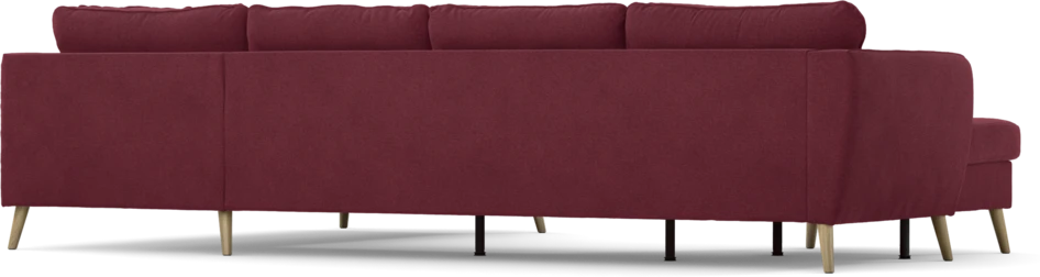 County - 3-sits soffa med schäslong vänster och divan höger - Röd