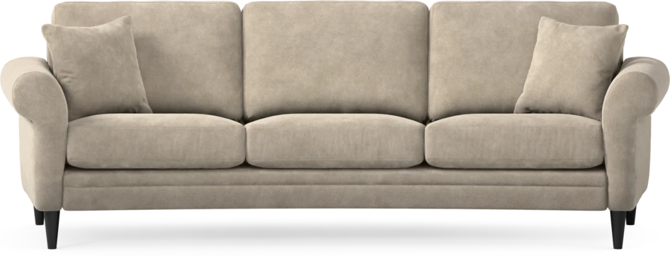 Eden - 3-sits soffa svängd - Beige
