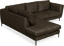 Madison - 2-sits soffa med divan vänster - Brun