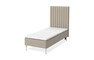 Sense Delux - Ramsäng, enkelsäng med bäddmadrass Sense Delux - Beige