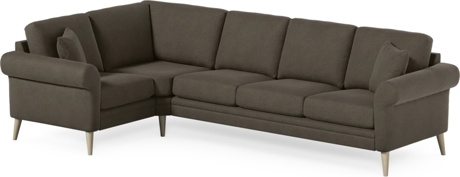 Eden - Hörnsoffa, 1+3-sits - Brun