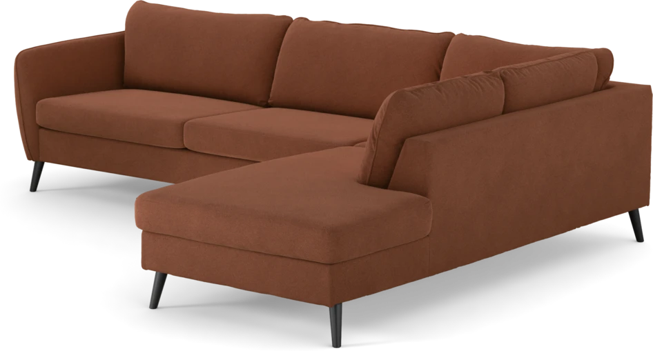 County - 2,5-sits soffa med divan höger - Orange