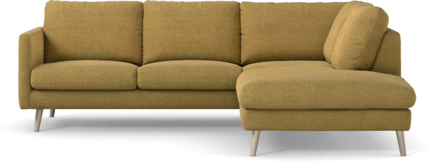 Madison Lux - 2-sits soffa med divan höger - Gul