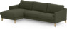 Winston - 3-sits soffa med schäslong, vändbar - Grön