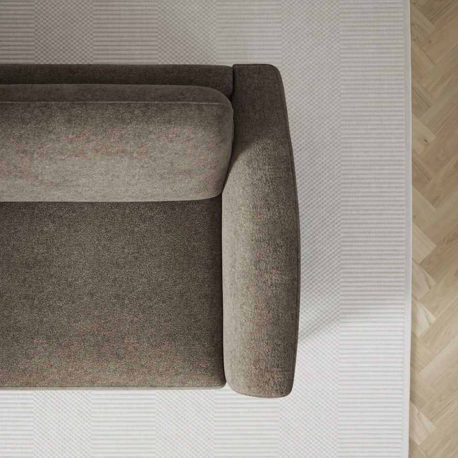 Bridge - 3-sits soffa med divan vänster - Brun