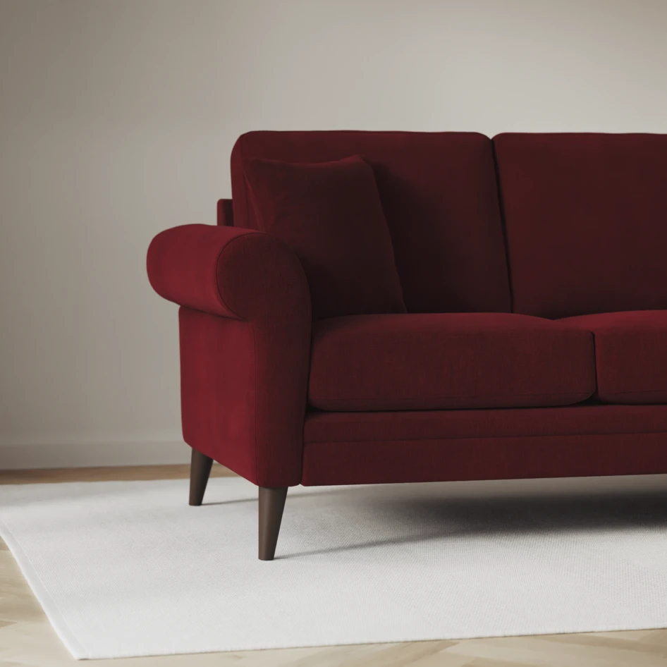 Eden - 3-sits soffa - Röd