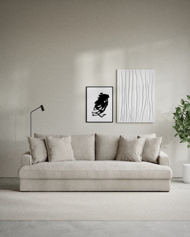 Mila - 4-sits soffa, hel dyna - inspiration