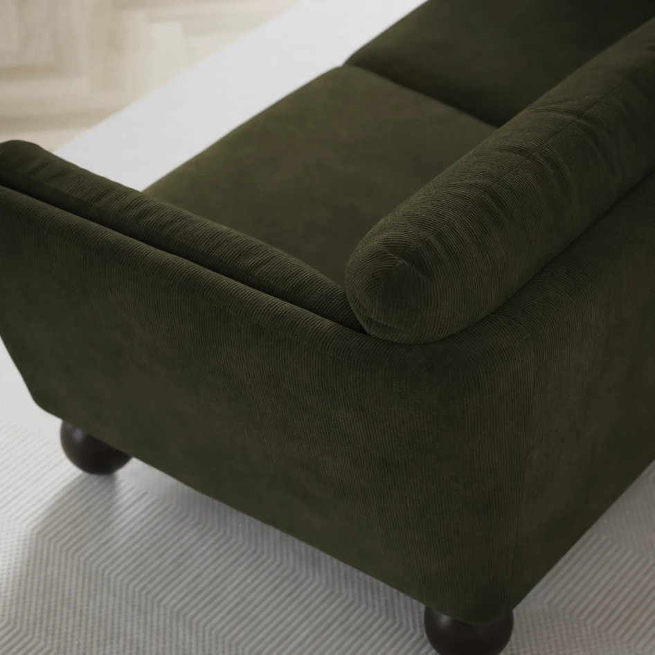 Madison - 2-sits soffa med divan vänster och schäslong höger - Grön