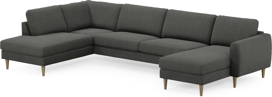 Bridge - 3-sits soffa med divan vänster och schäslong höger - Grå