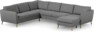 County - Hörnsoffa, 2+3-sits med schäslong höger - Grå
