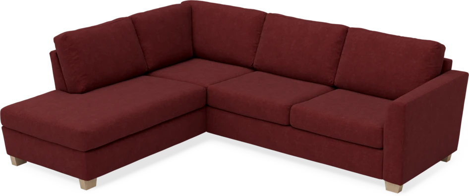 Friday - 2,5-sits soffa med divan vänster - Rosa