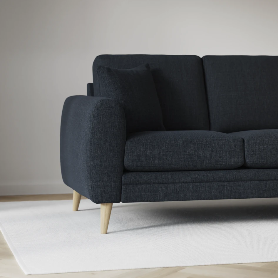 Eden - 3-sits soffa svängd - Blå