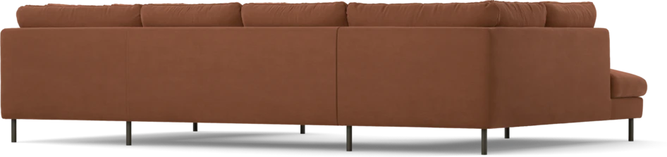 Madison Lux - 2-sits soffa med divan vänster och höger - Röd