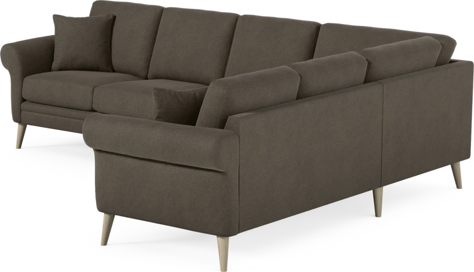 Eden - Hörnsoffa, 3+2-sits - Brun
