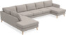 County - 4-sits soffa med divan vänster och schäslong höger - Beige