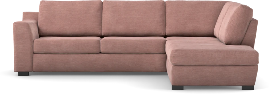 Friday - 2,5-sits soffa med divan höger - Rosa