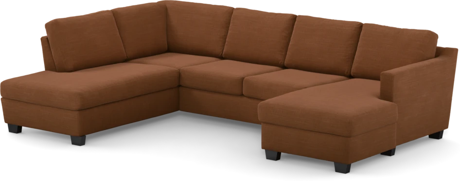 Friday - 3-sits soffa med divan vänster och schäslong höger - Orange