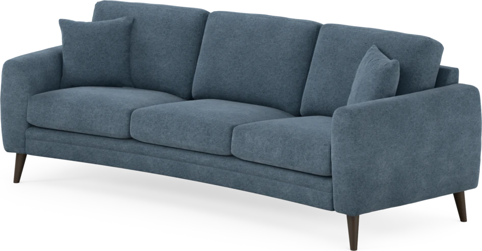 Eden - 3-sits soffa svängd - Blå