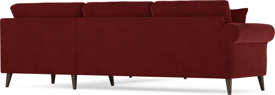 Eden - Hörnsoffa, 2,5+2,5-sits - Röd